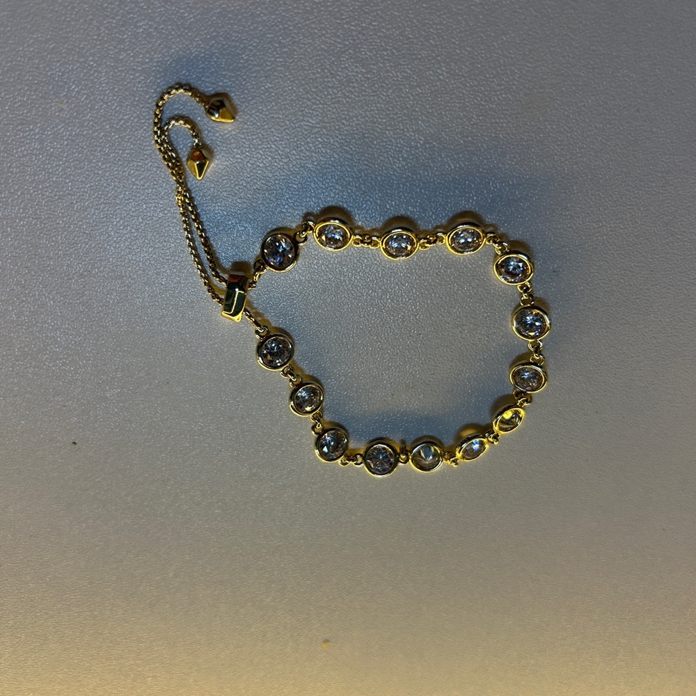 Kendra Scott Gold-Tone Crystal Station Adjustable Bracelet